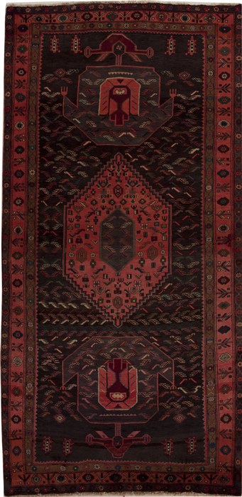 Qashqai Grey Runner Hand Knotted 55 X 103  Area Rug 251-12824 Image 0