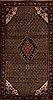 Hamedan Brown Runner Hand Knotted 50 X 96  Area Rug 251-12825 Thumb 0
