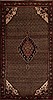 Hamedan Brown Runner Hand Knotted 50 X 96  Area Rug 251-12825 Thumb 0