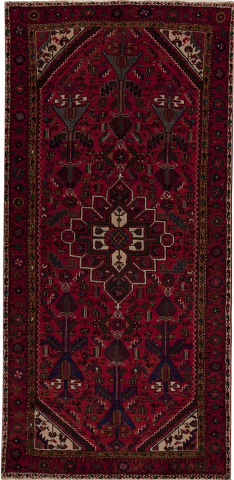 Mussel Red Runner Hand Knotted 43 X 92  Area Rug 251-12830 Image 0