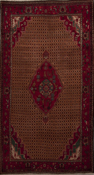 Mussel Orange Runner Hand Knotted 411 X 99  Area Rug 251-12831 Image 0