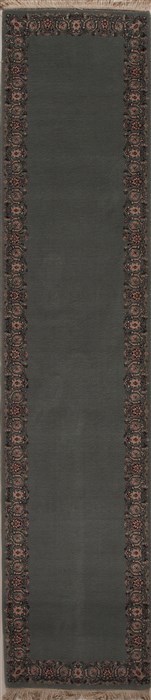 Kerman Blue Runner Hand Knotted 27 X 116  Area Rug 251-12833 Image 0