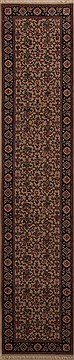 Chinese Sino-Persian Beige Runner 10 to 12 ft Wool Carpet 12857