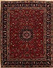 Mashad Red Hand Knotted 103 X 130  Area Rug 251-12865 Thumb 0