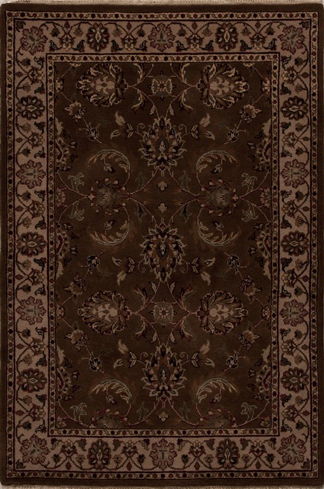 Agra Brown Hand Knotted 40 X 60 Area Rug 251-12874 Image 0