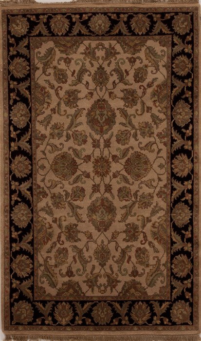 Agra Beige Hand Knotted 42 X 63 Area Rug 251-12881 Image 0