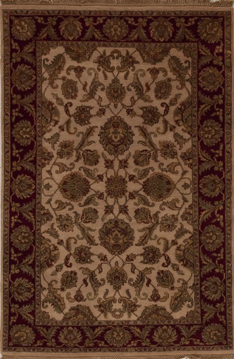Agra Beige Hand Knotted 40 X 60 Area Rug 251-12884 Image 0