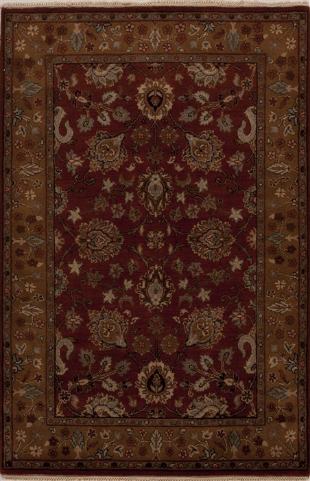 Agra Red Hand Knotted 40 X 61 Area Rug 251-12893 Image 0