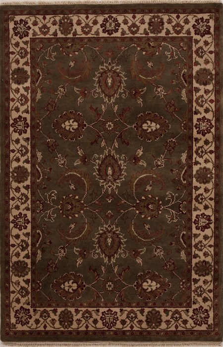 Agra Green Hand Knotted 311 X 60 Area Rug 251-12898 Image 0