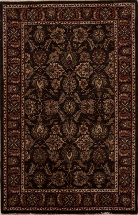 Agra Green Hand Knotted 41 X 63 Area Rug 251-12904 Image 0