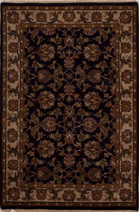 Agra Blue Hand Knotted 41 X 60 Area Rug 251-12905 Image 0
