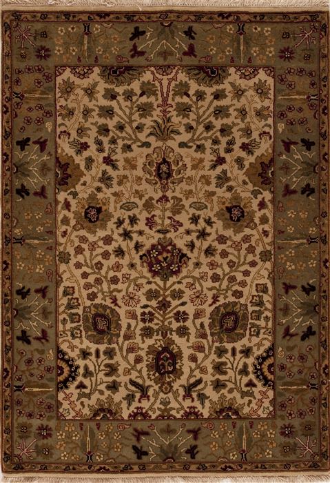 Agra Beige Hand Knotted 42 X 511 Area Rug 251-12926 Image 0