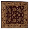 Agra Red Square Hand Knotted 60 X 60  Area Rug 251-12928 Thumb 0
