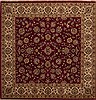Isfahan Red Square Hand Knotted 61 X 61  Area Rug 251-12929 Thumb 0