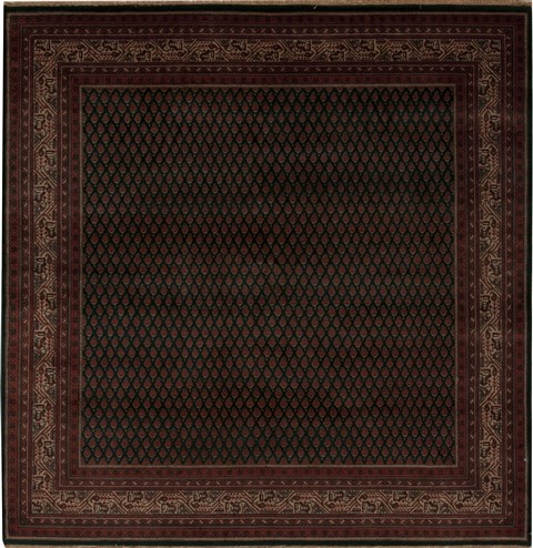Hamedan Green Square Hand Knotted 60 X 61  Area Rug 251-12930 Image 0