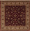 Agra Red Square Hand Knotted 60 X 60  Area Rug 251-12932 Thumb 0