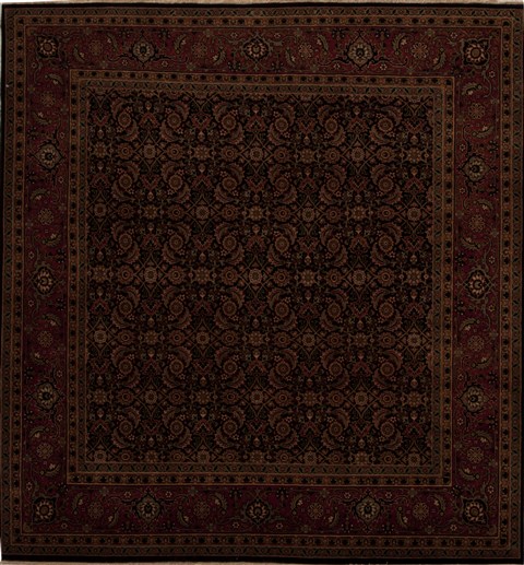 Herati Multicolor Square Hand Knotted 60 X 60  Area Rug 251-12933 Image 0