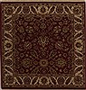 Agra Red Square Hand Knotted 60 X 62  Area Rug 251-12935 Thumb 0