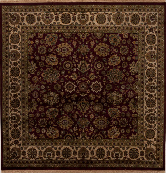 Agra Red Square Hand Knotted 511 X 511  Area Rug 251-12940 Image 0
