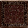 Agra Red Square Hand Knotted 511 X 60  Area Rug 251-12943 Thumb 0
