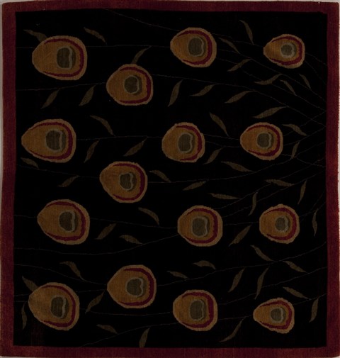 Gabbeh Black Hand Knotted 61 X 67  Area Rug 251-12945 Image 0