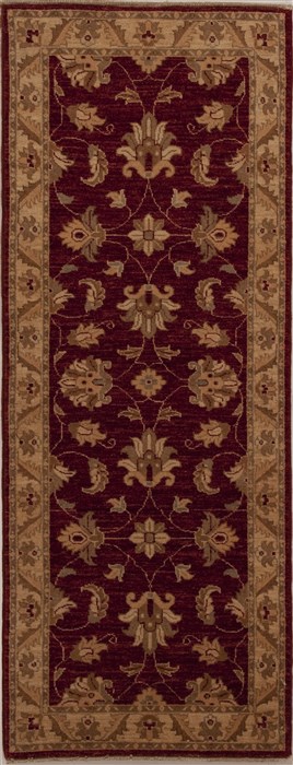 Chobi Red Runner Hand Knotted 26 X 66  Area Rug 251-12950 Image 0