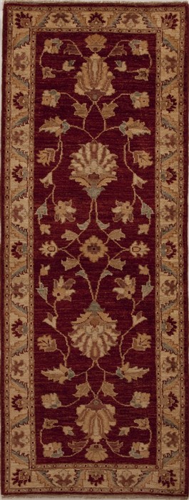 Chobi Red Runner Hand Knotted 26 X 65  Area Rug 251-12955 Image 0