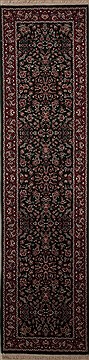 Indian Agra Green Runner 10 to 12 ft Wool Carpet 12962