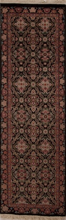 Sarouk Black Runner Hand Knotted 25 X 80  Area Rug 251-12975 Image 0