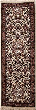 Pak-Persian Beige Runner Hand Knotted 2'9" X 8'3"  Area Rug 251-12989