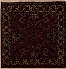 Kashmir Red Square Hand Knotted 30 X 30  Area Rug 251-12998 Thumb 0