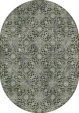 Dynamic ANCIENT GARDEN Blue Oval 2'7" X 4'7" Area Rug ANOV35571623696 801-120008