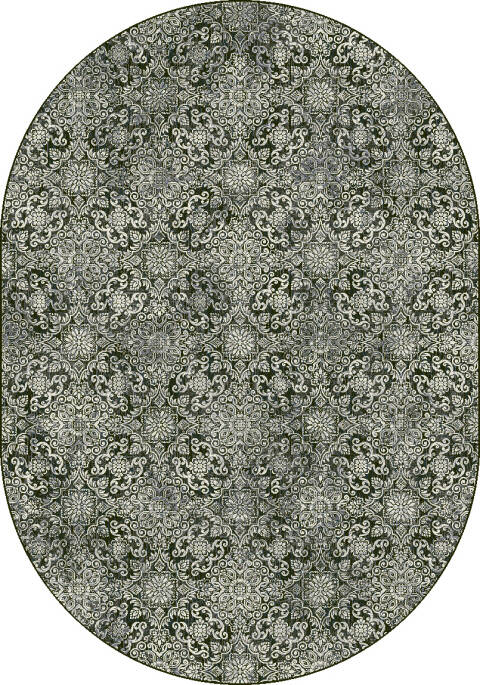 Dynamic ANCIENT GARDEN Blue Oval 67 X 96 Area Rug ANOV71057162369 801-120015 Image 0