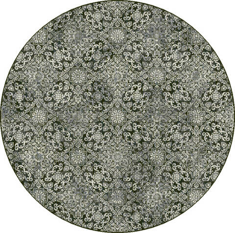 Dynamic ANCIENT GARDEN Blue Round 710 X 710 Area Rug ANR8571623696 801-120016 Image 0
