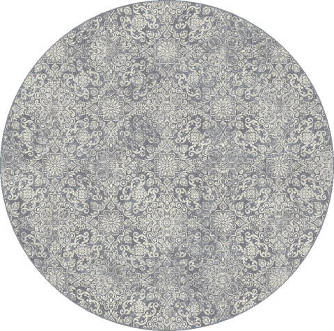Dynamic ANCIENT GARDEN Blue Round 710 X 710 Area Rug ANR8571624666 801-120029 Image 0