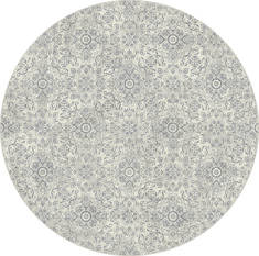 Dynamic ANCIENT GARDEN Grey Round 5'3" X 5'3" Area Rug ANR5571629646 801-120037