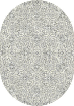 Dynamic ANCIENT GARDEN Grey Oval 7x9 ft  Carpet 120041