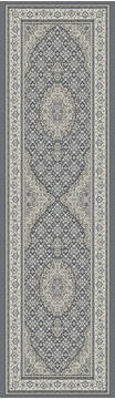 Dynamic ANCIENT GARDEN Grey Runner 2'2" X 11'0" Area Rug AN212572045666 801-120045