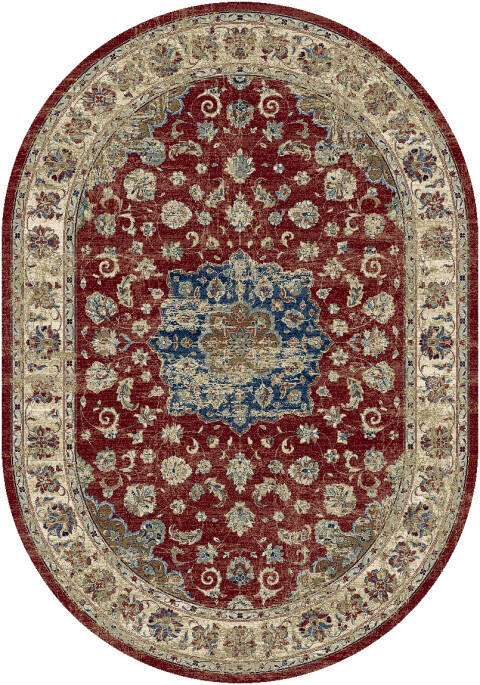 Dynamic ANCIENT GARDEN Red Oval 27 X 47 Area Rug ANOV35575591464 801-120070 Image 0