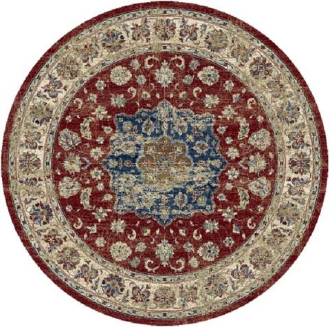 Dynamic ANCIENT GARDEN Red Round 53 X 53 Area Rug ANR5575591464 801-120073 Image 0