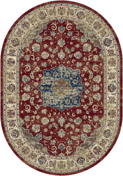 Dynamic ANCIENT GARDEN Red Oval 7x9 ft  Carpet 120077