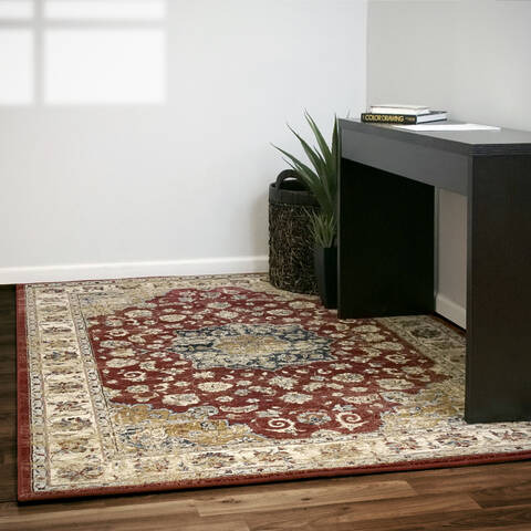 Dynamic ANCIENT GARDEN Red 92 X 1210 Area Rug AN1014575591464 801-120080 Image 1