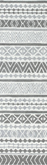 Dynamic AZTEC Grey Runner 22 X 77 Area Rug AZ287871900 801-120209 Image 0