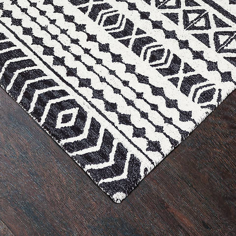 Dynamic Aztec Grey Runner 6 To 9 Ft, 9×9 Area Rug