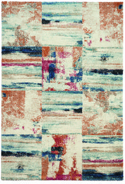 Dynamic MEHARI Multicolor Rectangle 2x4 ft Polypropylene Carpet 121714