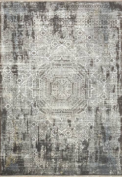 Dynamic NIRVANA Grey Rectangle 5x7 ft Polyester and Viscose Carpet 121956