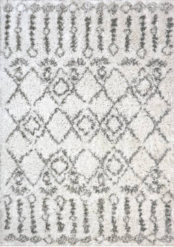 Dynamic NORDIC White Rectangle 5x8 ft  Carpet 122027