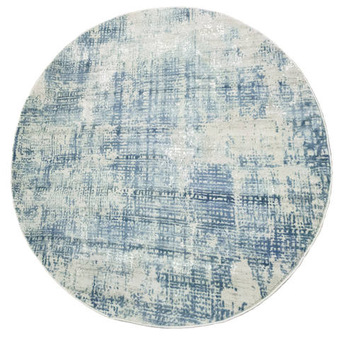 Dynamic QUARTZ Blue Round 53 X 54 Area Rug QUR527035150 801-122374 Image 0