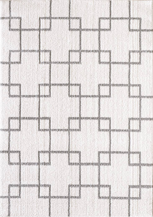 Dynamic SILKY SHAG White 20 X 33 Area Rug SI245901119 801-122693 Image 0