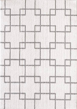 Dynamic SILKY SHAG White Rectangle 4x6 ft  Carpet 122694